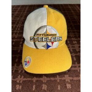 PITTSBUR8.2GH STEELERS NFL GOLD BLACK‎ WHITE HAT ONE SIZE YOUTH